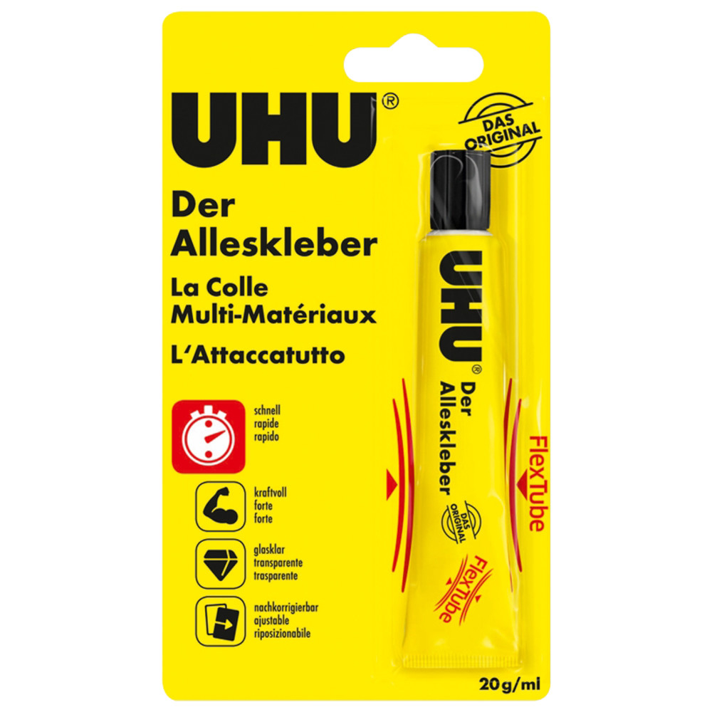 UHU Alleskleber, 20 g, Tube, Infokarte