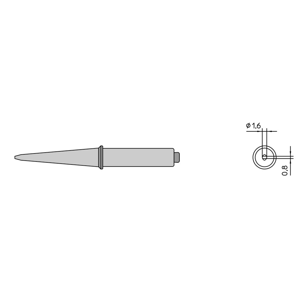 Weller Lötspitze Serie CT, CT5 D8/5,0 mm, gerade, 425 °C