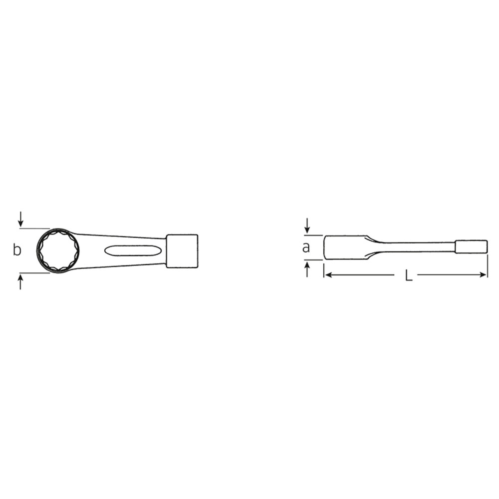 8 Schlag-Ringschlüssel 100 mm