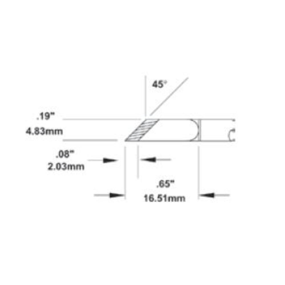 Lötpatrone für MX-Serie, 4,83 x 16,51 mm, Messer, 700