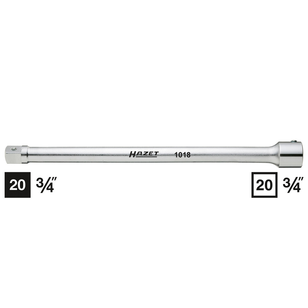 Verlängerung 1018 - Vierkant hohl 20 mm (3/4 Zoll) - Vierkant massiv 20 mm (3/4