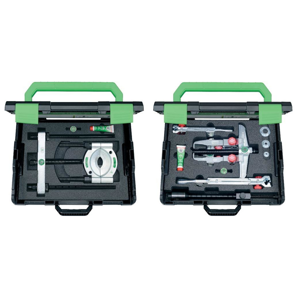Universal-Abzieher- und -Trennvorrichtungssatz mit hydraulischer Presse
