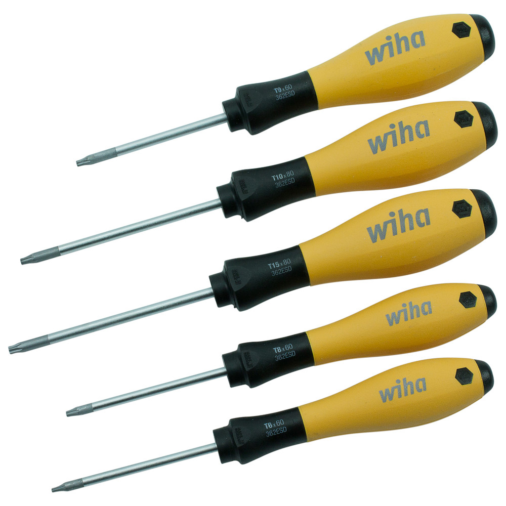 Torx-Schraubendreher Set SoftFinish, 5-teilig, ESD