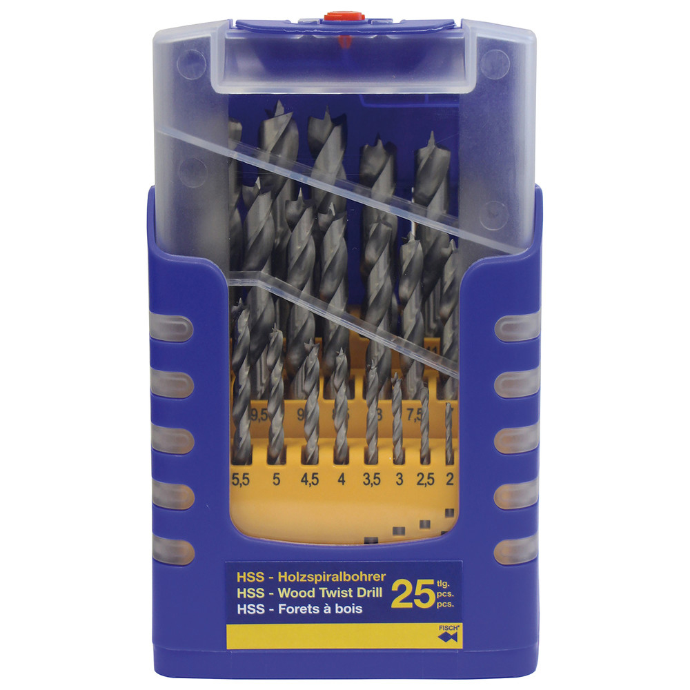 Holzspiralbohrer HS Set 25-teilig 1 - 13 mm