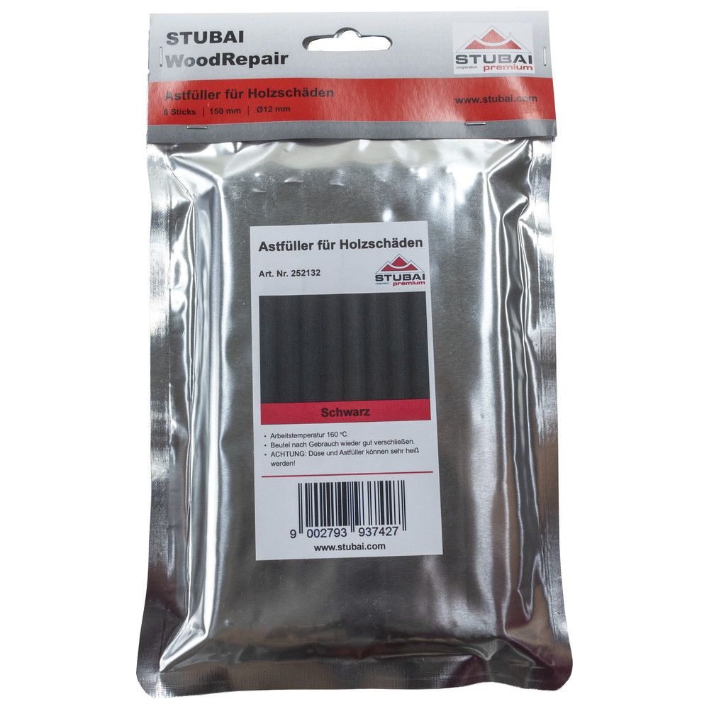 WoodRepair Kompakt-Beutel, schwarz, 8 Sticks