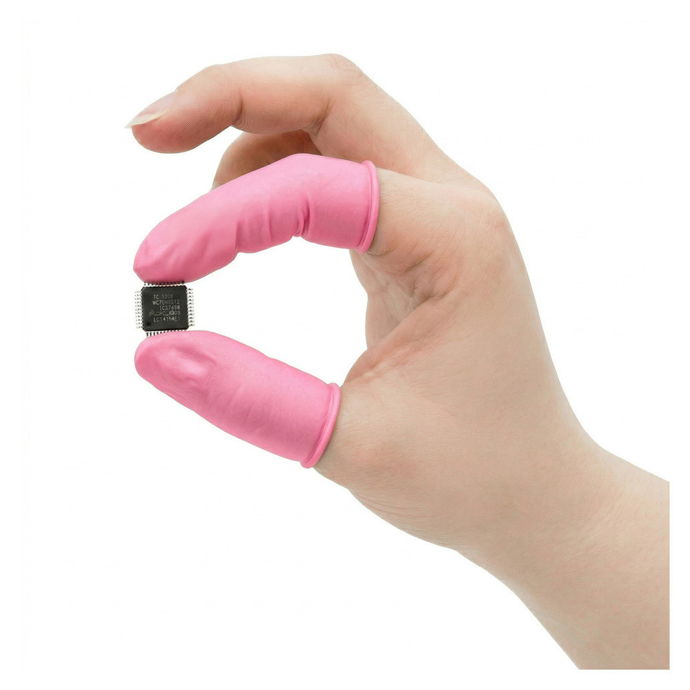 Fingerlinge, pink, antistatisch, texturiert, S
