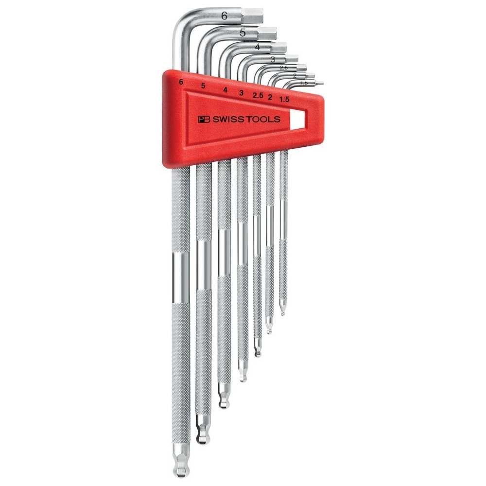 Winkelschraubendreher- Satz im Kunststoffhalter 7-teilig 1,5-6mm SAFETY Kugelkop