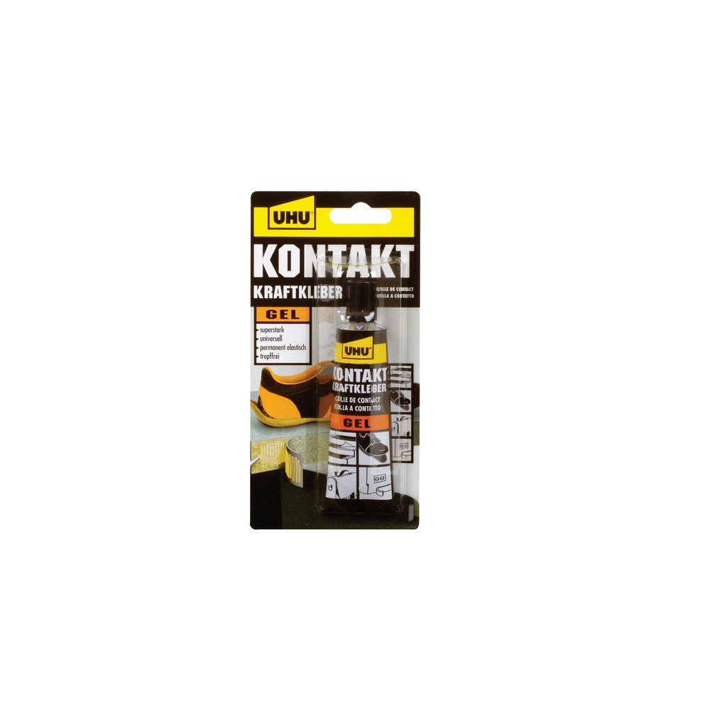 UHU Kontakt Kraftkleber, 42 g, gelförmig, mit Infokarte