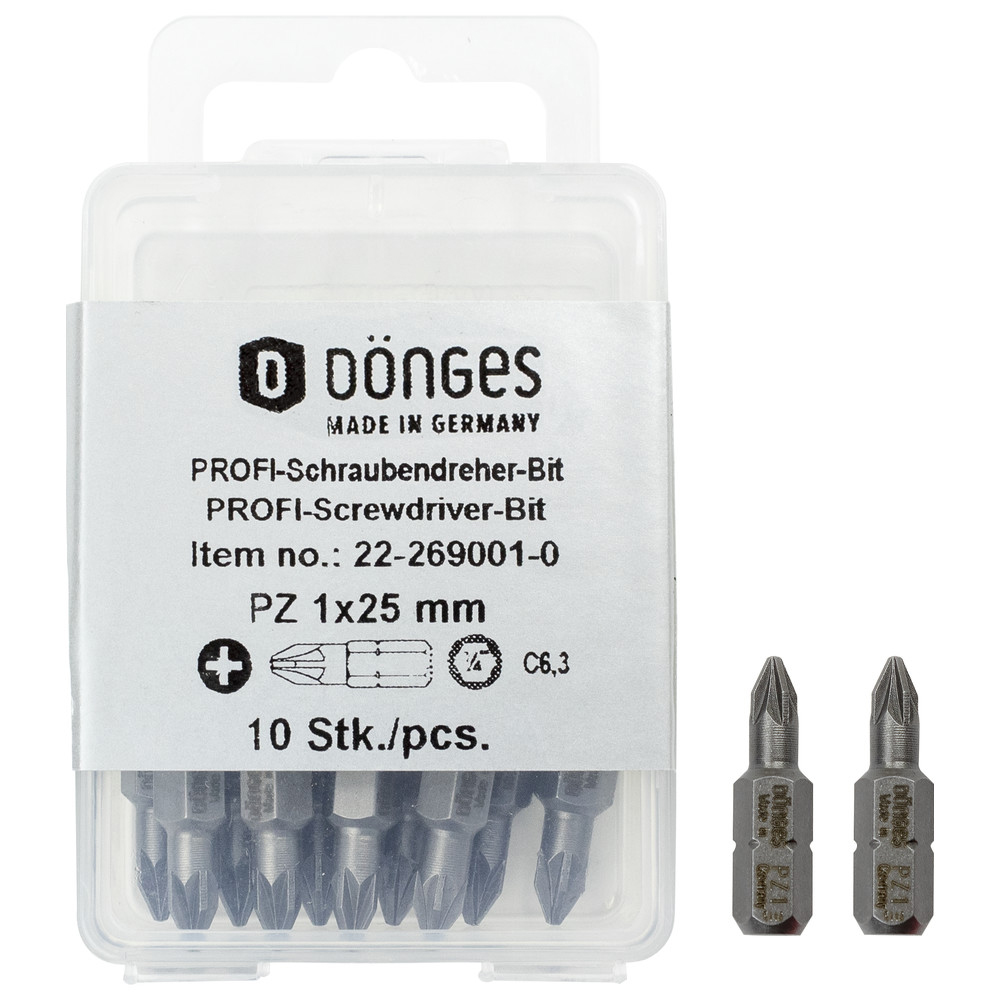 PZ-BIT für Kreuzschlitzschrauben, PZ 1, Länge 25 mm