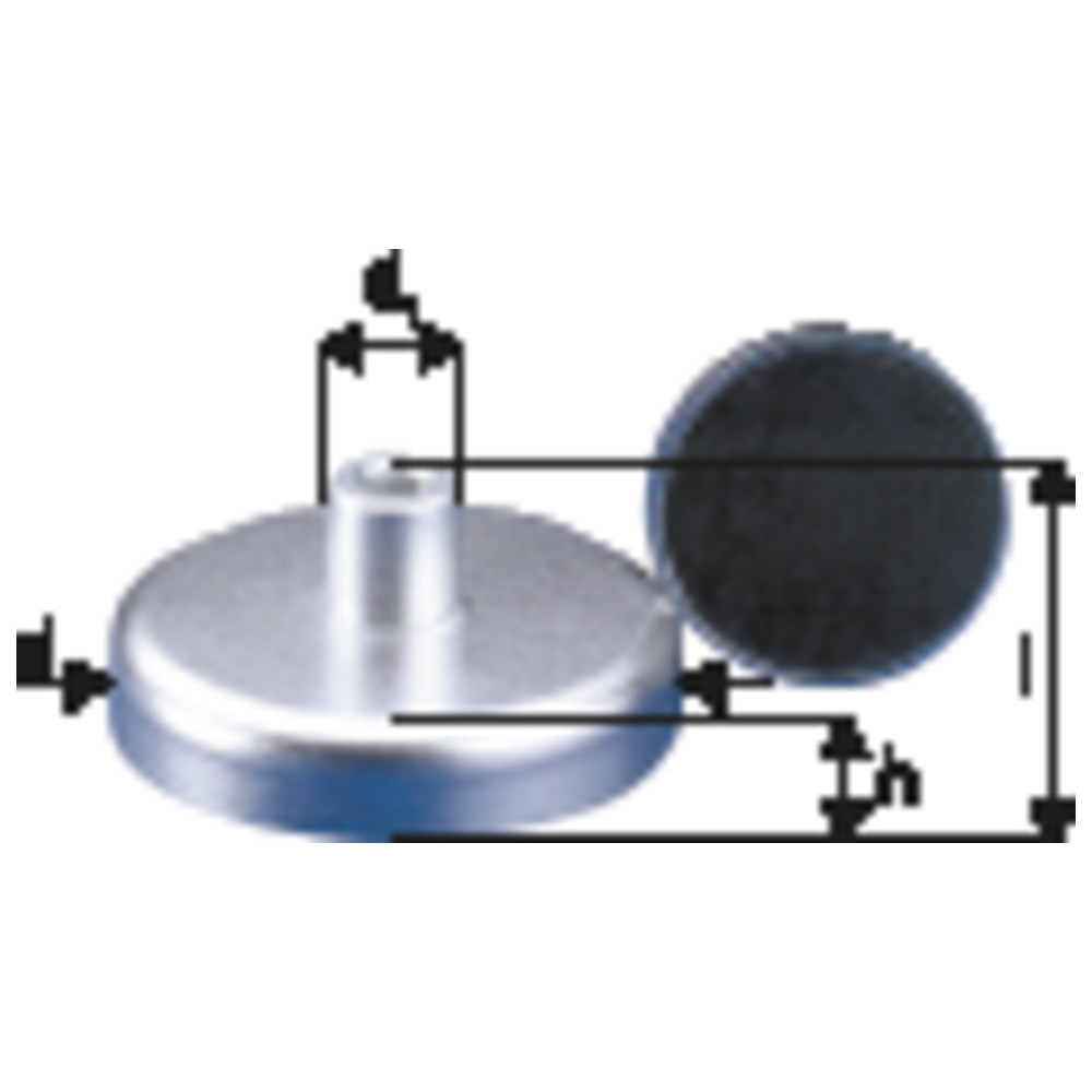 Flachgreifer-Magnet mit Gewinde, 10 x 11,5 mm