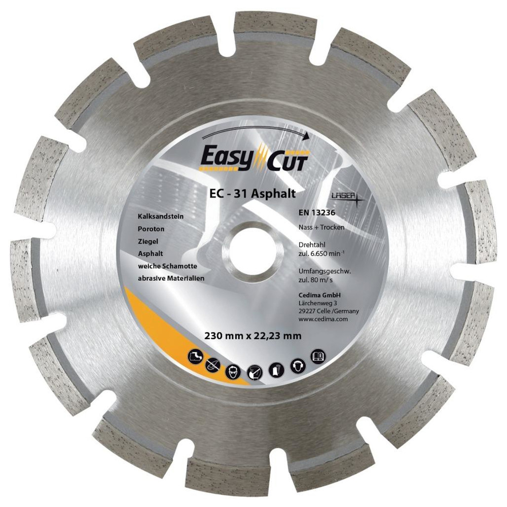 Diamant-Trennscheibe EC- 31 350 x 3,2 x 10 x 25,4 mm