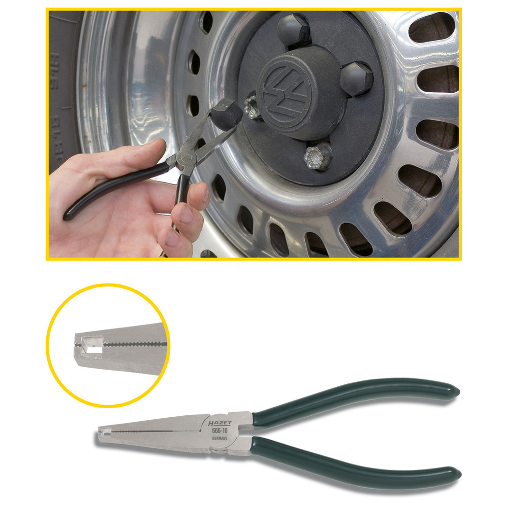 Zange für Radschraubenkappen 666-10 - Gesamtlänge: 160 mm