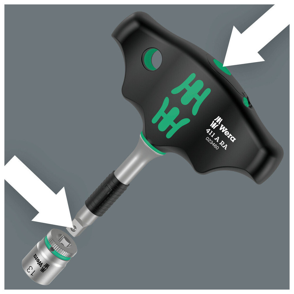 Ratschen-Quergriff 1/4" Steckschlüssel-Aufnahme Wera