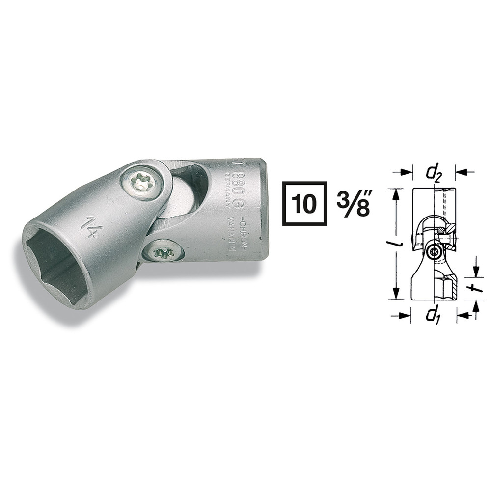 Gelenk-Steckschlüssel-Einsatz 880G-14 - Vierkant hohl 10 mm (3/8 Zoll) - Außen-