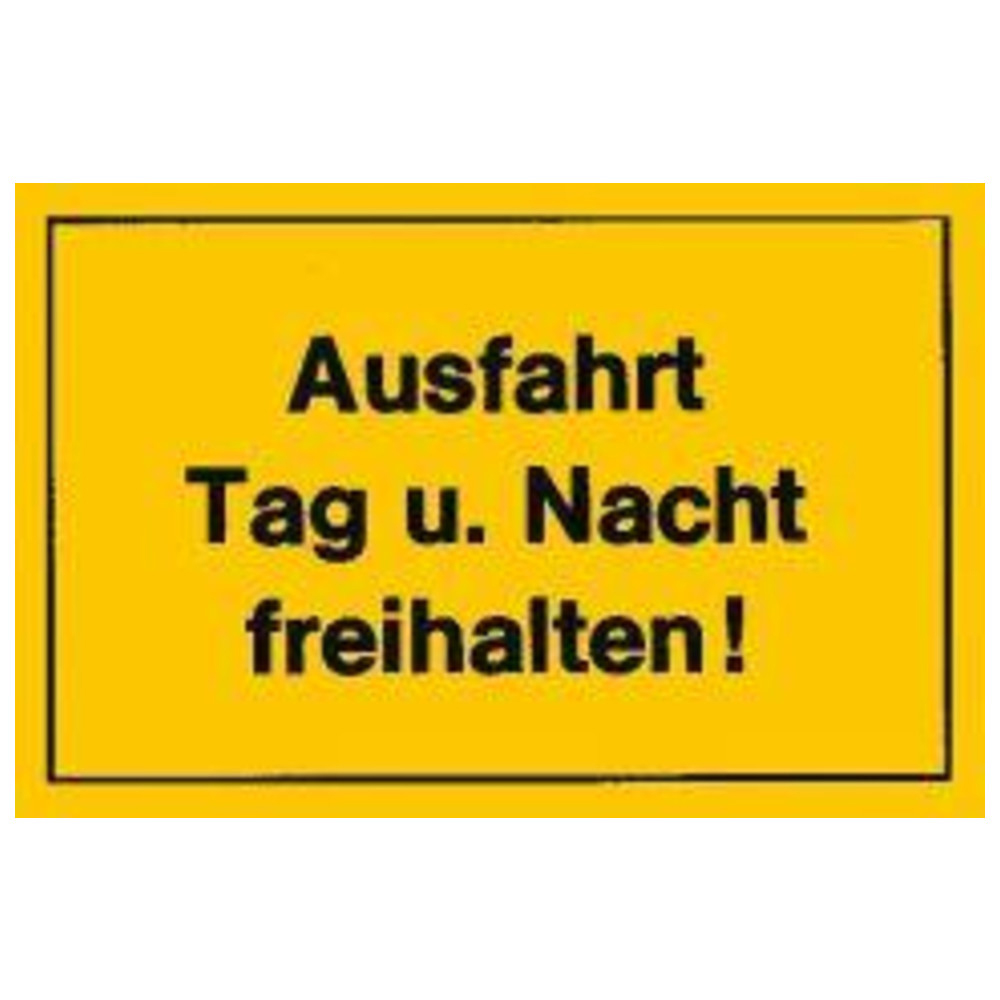 Verbotsschilder Ausfahrt Tag und Nacht fre