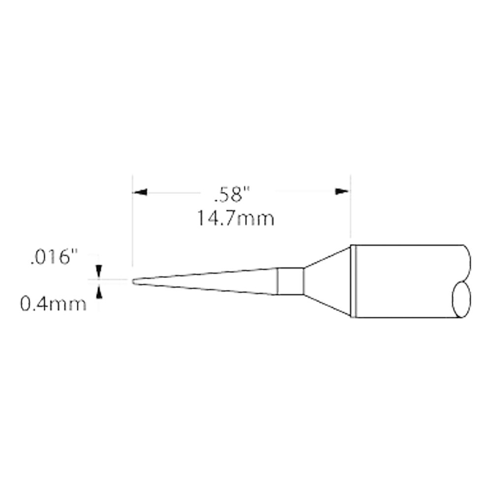 Metcal Lötpatrone für MX-500 STTC, 0,4 mm, 14,7 mm, konisch