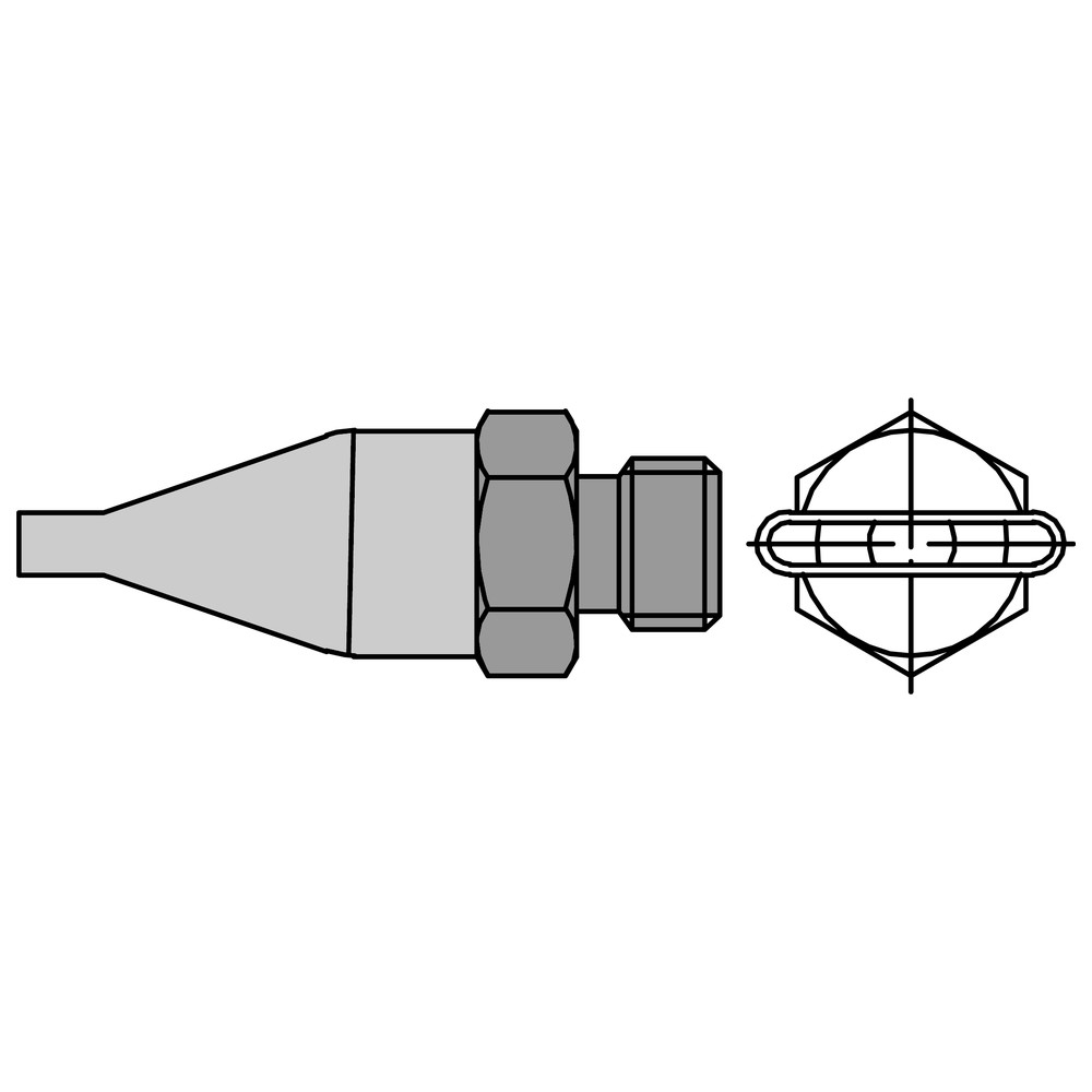 Weller Heißluftdüse Serie HAP, F04/10,5 x 1,5 mm, Flachdüse, Bild 2