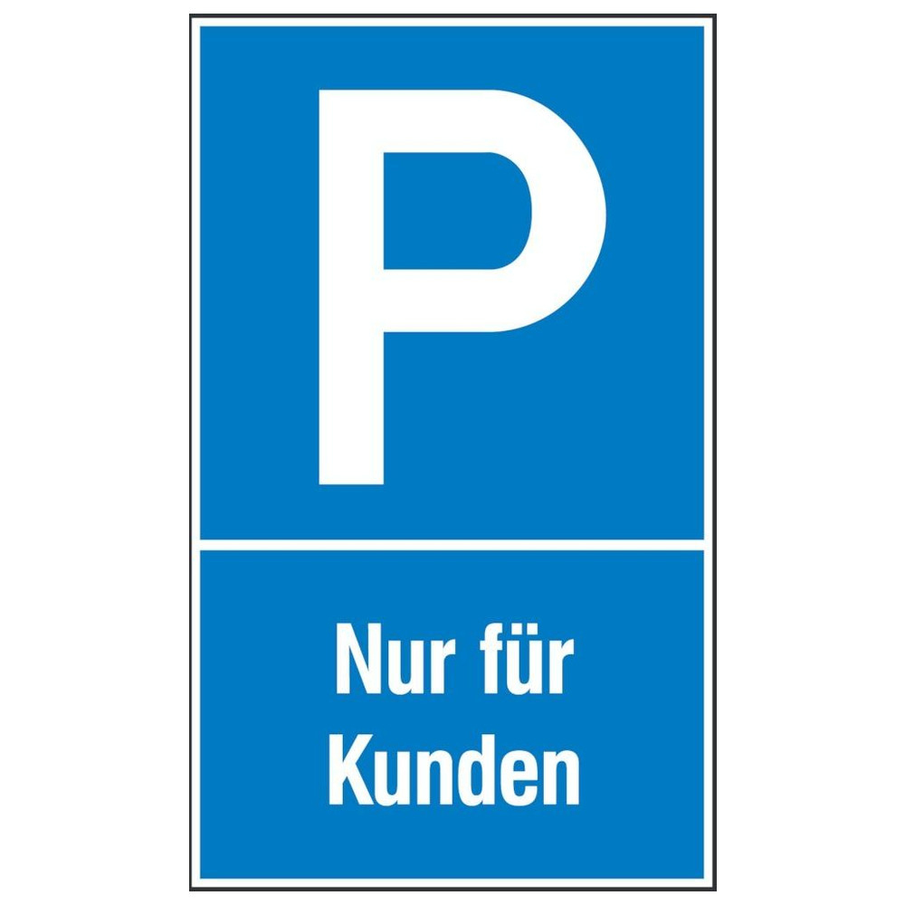 Parkplatzschild Nur für Kunden Aluminium geprägt