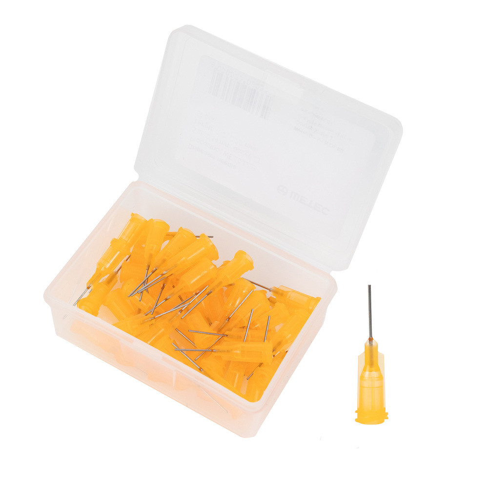 WETEC Dosiernadel, gerade, 1/2", 0,34 mm / Gauge 23, orange