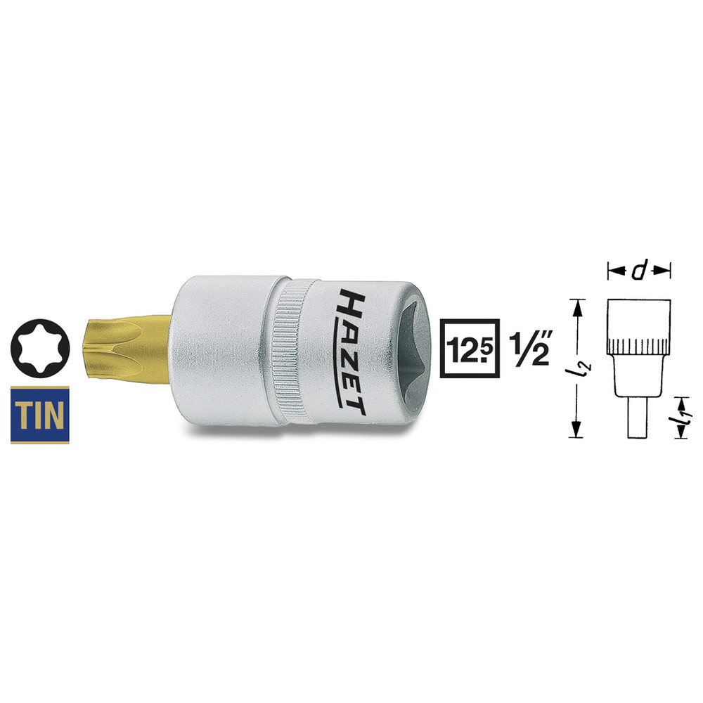 Schraubendreher-Steckschlüsseleinsatz TORX 992-T40 - Vierkant hohl 12,5 mm (1/