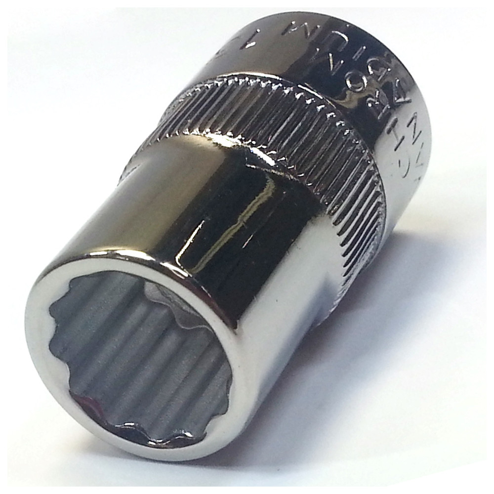 Steckschlüssel-Einsatz 1/2" 12-kt. gerändelt, Schlüsselweite 9 mm
