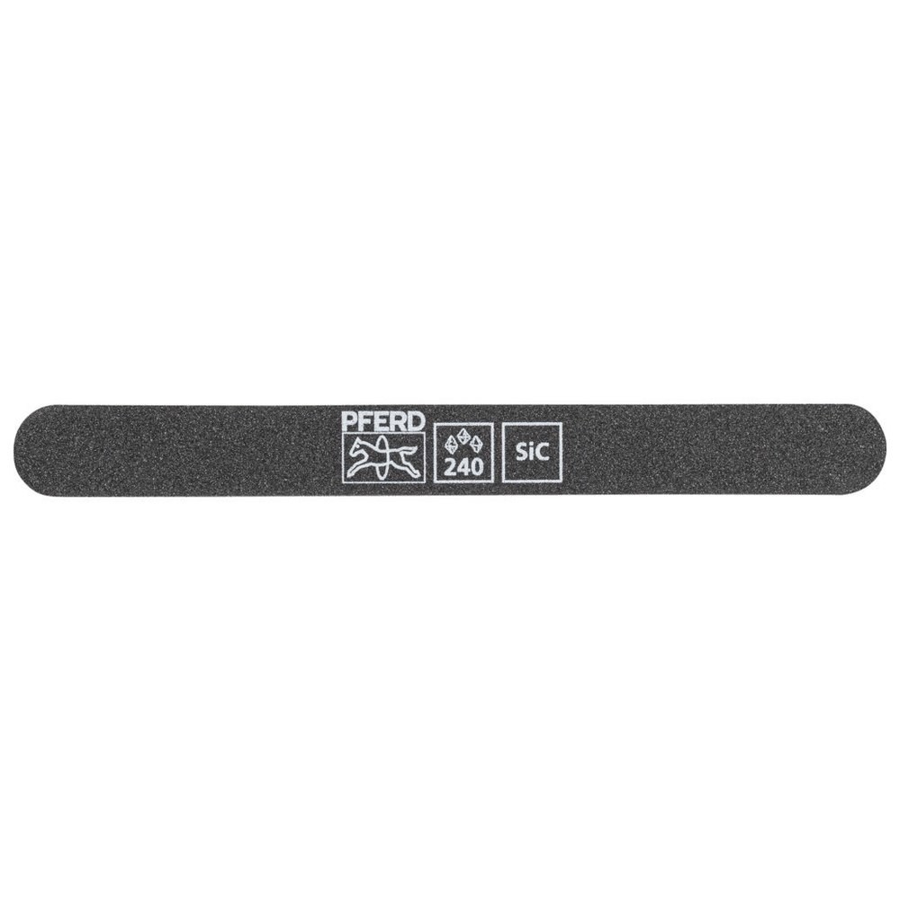 Schleiffeile SF-R147-15-5 flexibel, 147x15x5mm, SiC K 240, runde Enden, Pferd