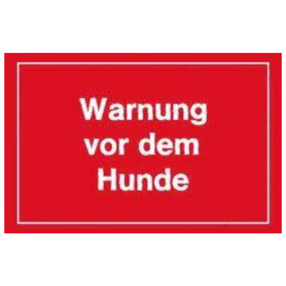 Warnschilder Warnung vor dem Hunde