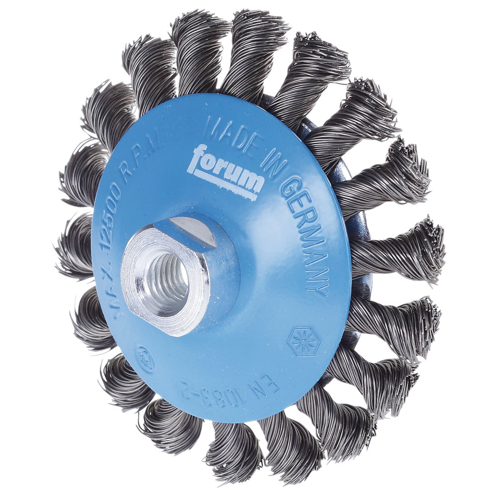 Kegelbürste Stahldraht M14 100 x 0,50 mm gezopft