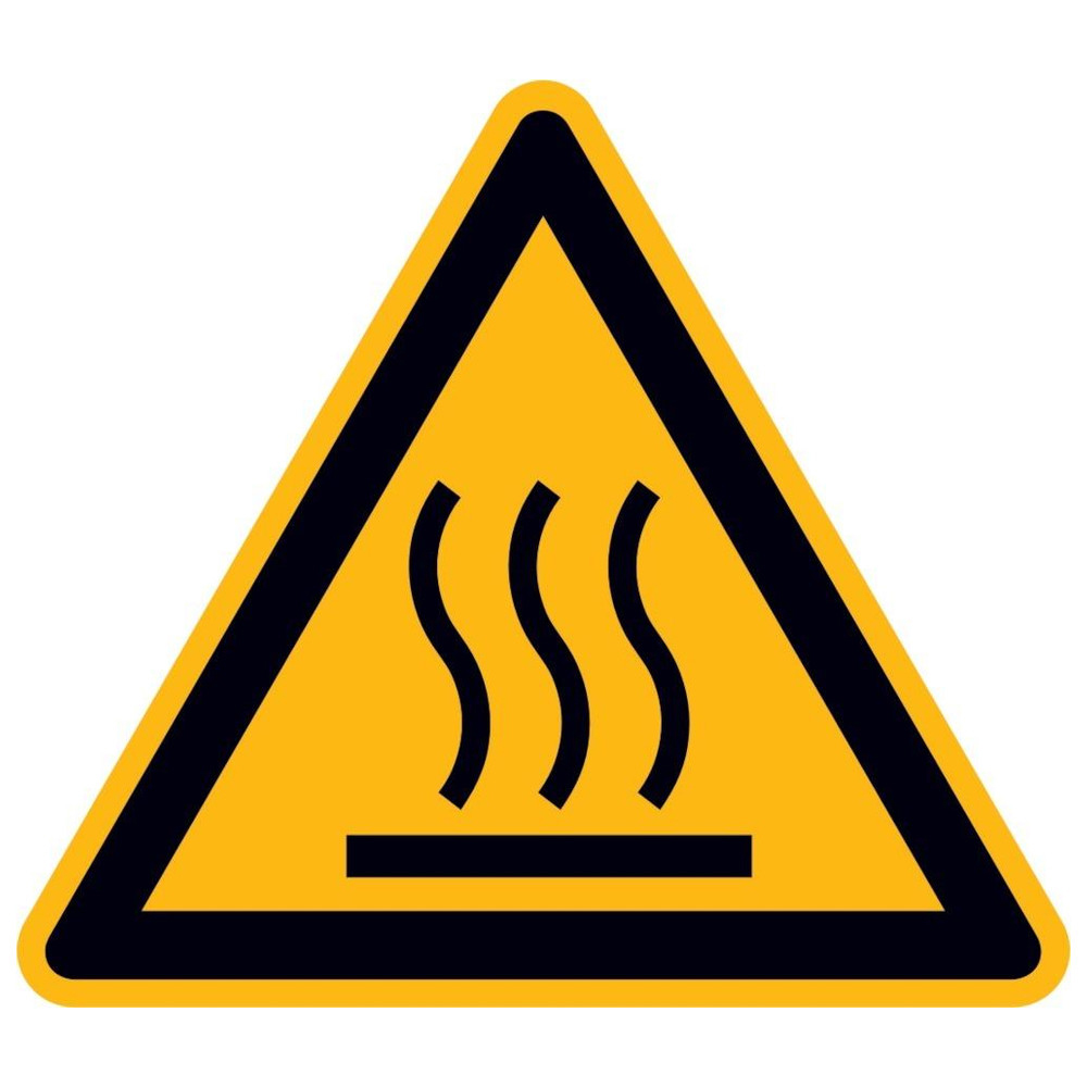 Warnschild Fol Heisse Oberfläche SL100 mm