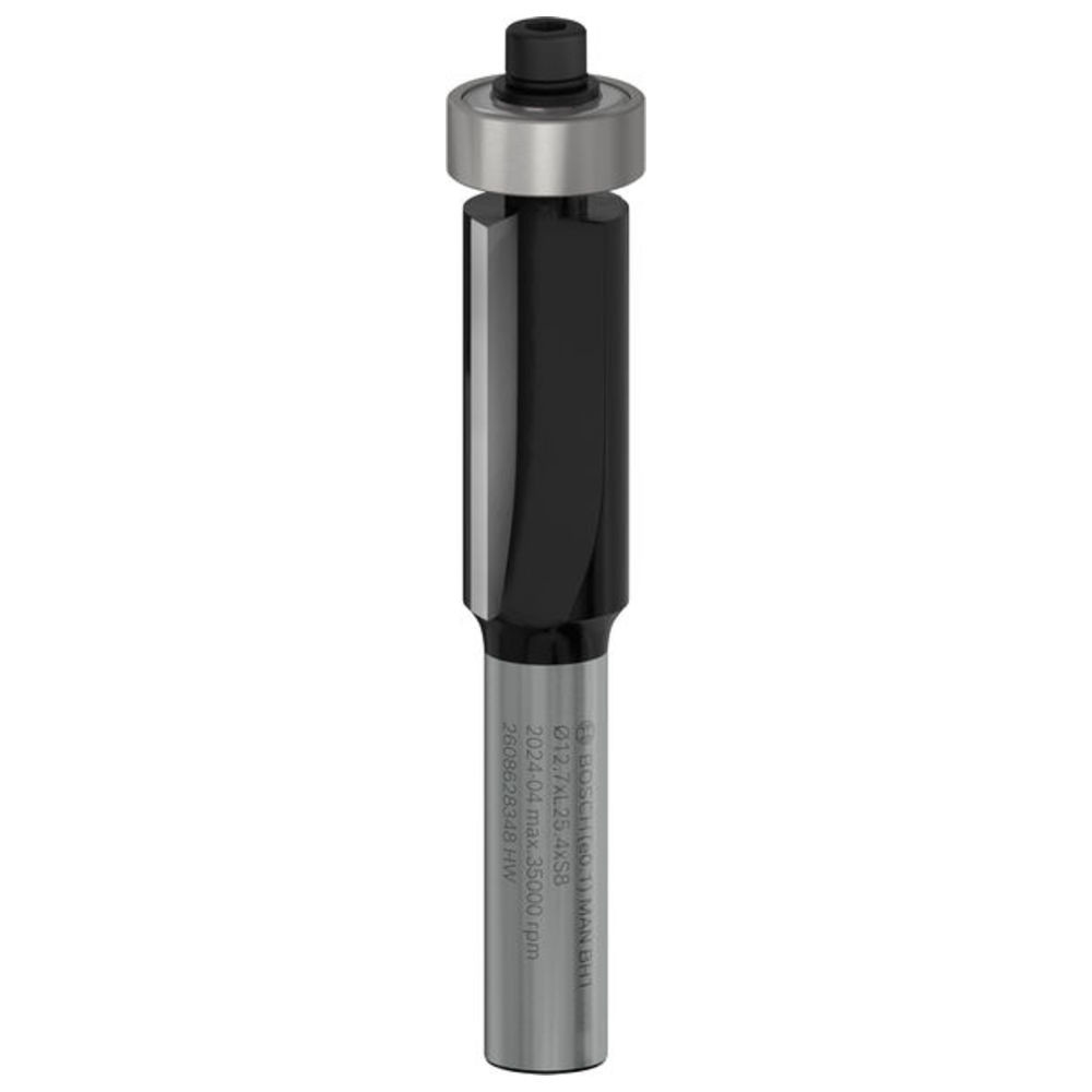 PRO Bündigfräser mit unterem Kugellager, D 12,7 mm, L 25,4 mm, S 8 mm