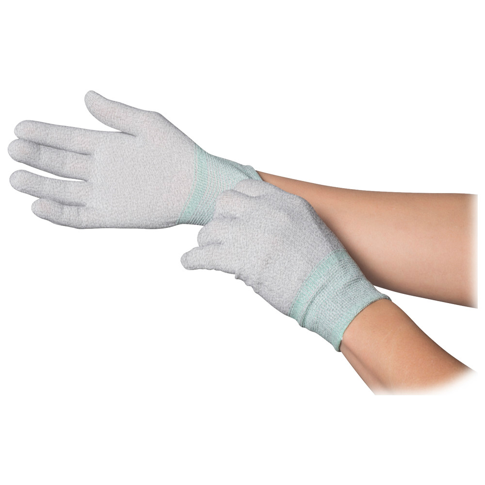 Nylon/Polyester Handschuh mit Bündchen, ohne Beschichtung, ESD, S