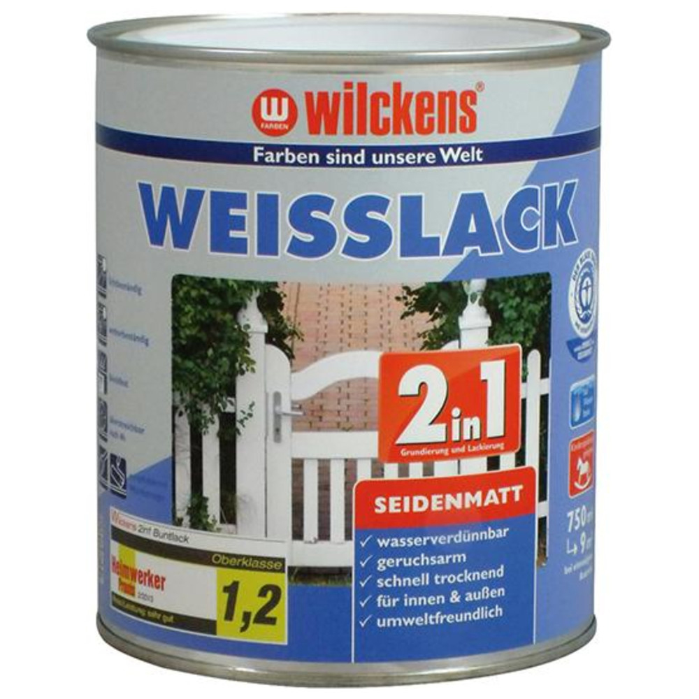 Weißlack 2in1 750 ml, seidenmatt