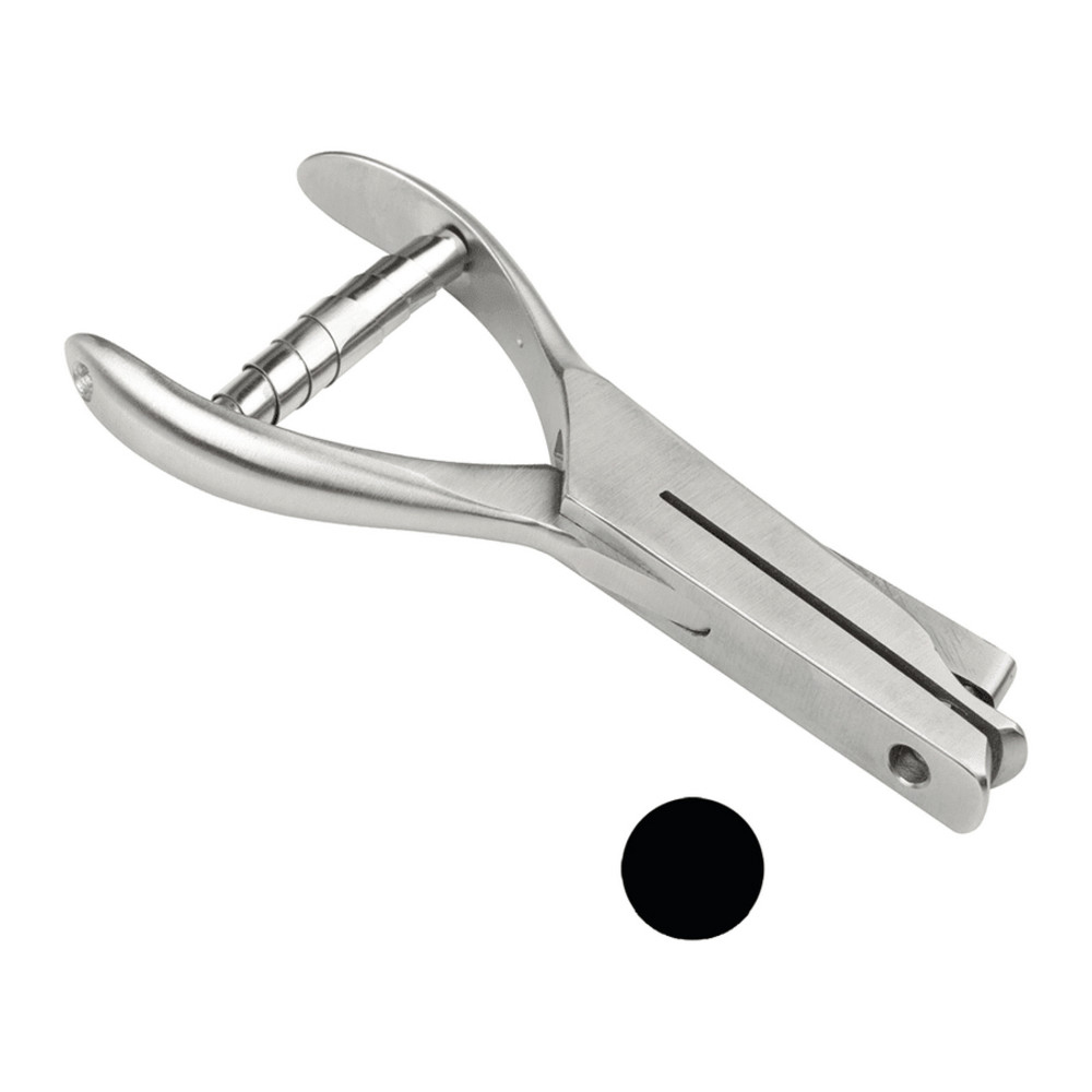 Lochzange zum Markieren von Plaketten, Kerbform Kreis, Ø 3 mm, Maultiefe 48 mm