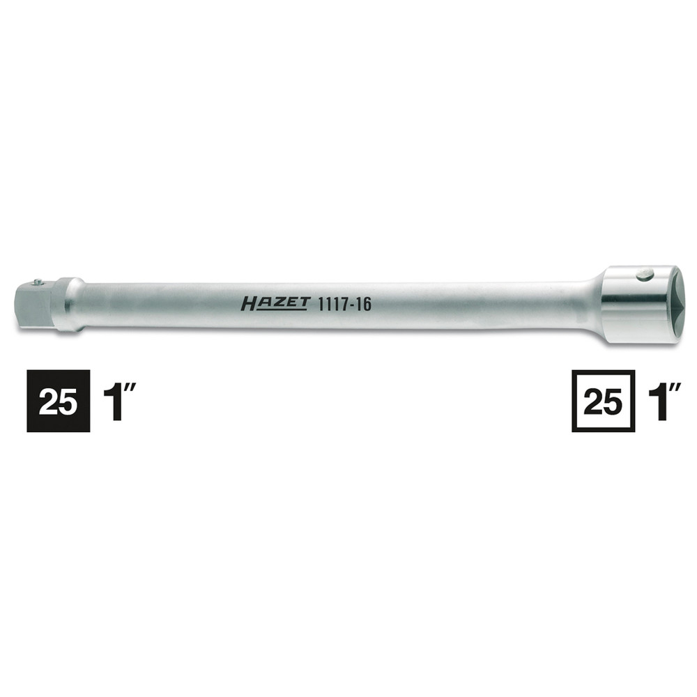 Verlängerung 1117-16 - Vierkant hohl 25 mm (1 Zoll) - Vierkant massiv 25 mm (1