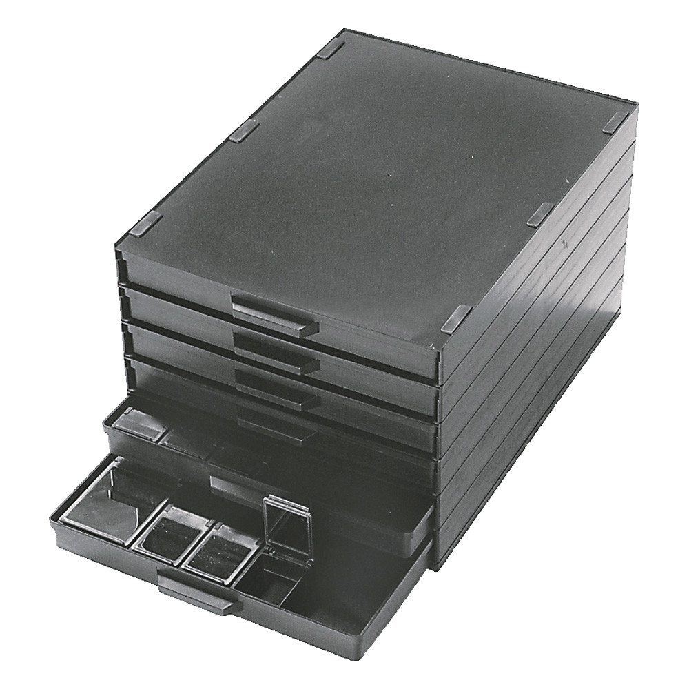 WETEC Schubladenschrank, ESD, Schubladen 6 Stück, 265 x 355 x 205 mm