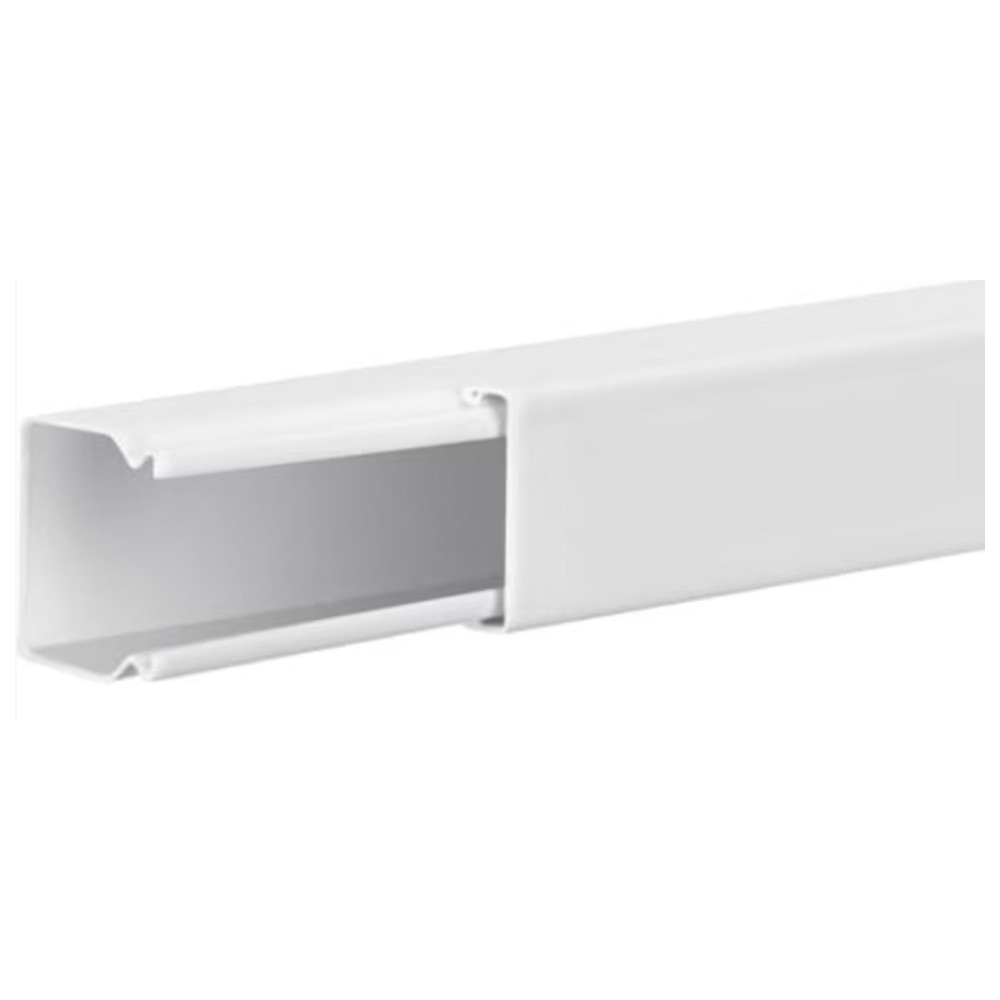 Installationskanal Stahlblech, 20 x 20 mm, verkehrsweiß lackiert