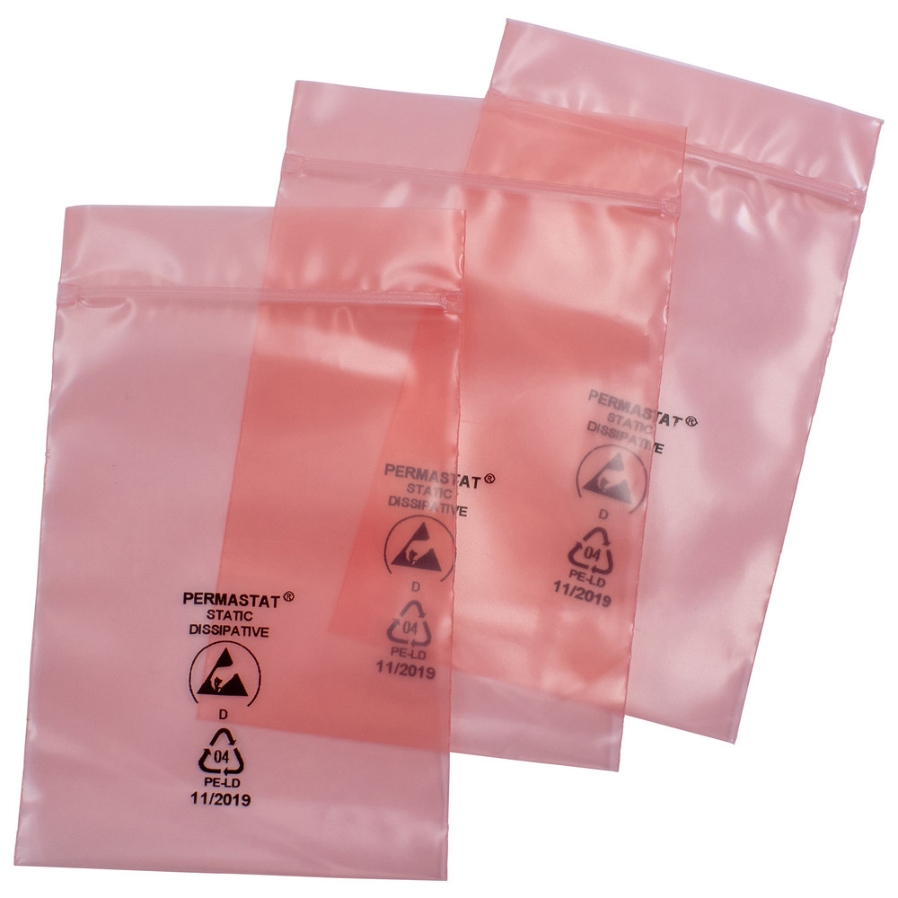 Permastat Verpackungsbeutel, ESD, 80 x 120 mm, Stärke 100 µm