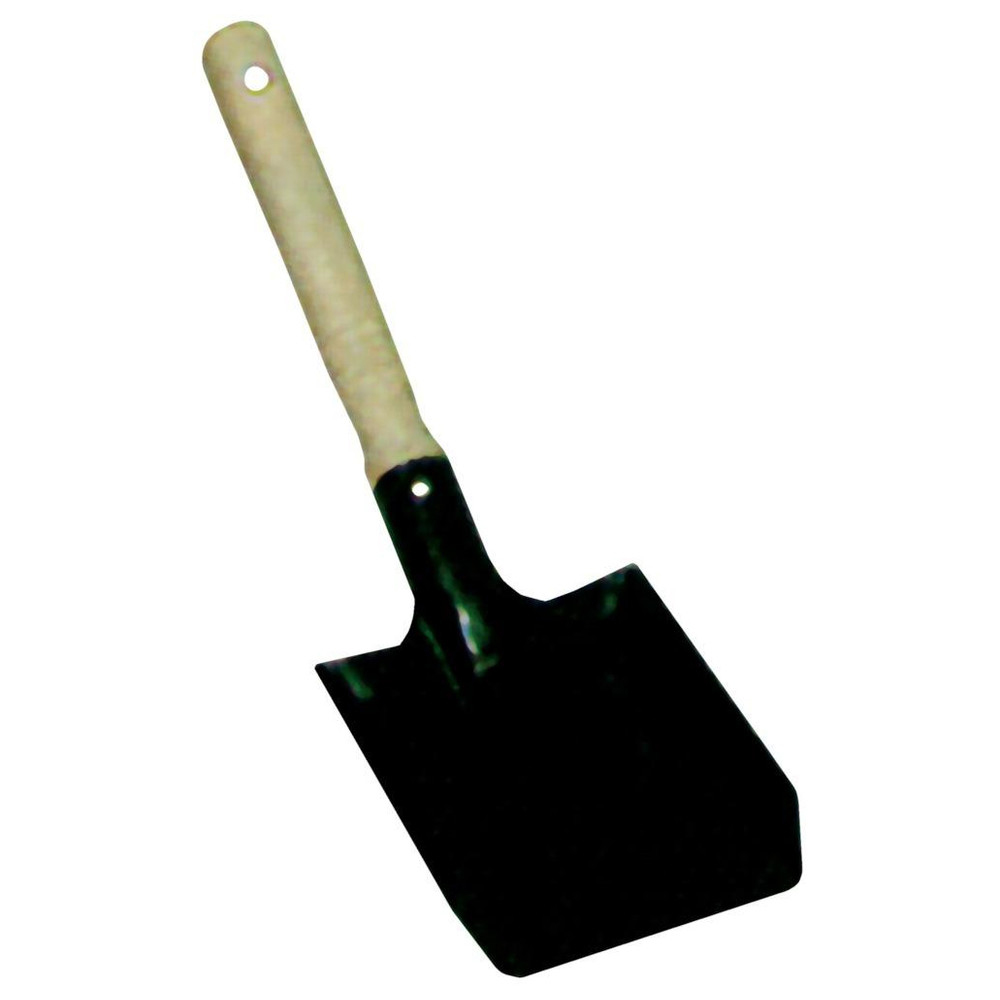 Metall-Kohleschaufel schwarz lackiert m.Holzgriff