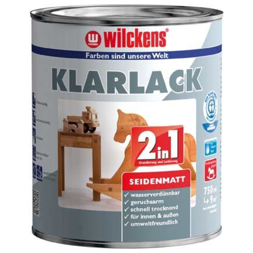 Klarlack 2in1, 750 ml seidenmatt