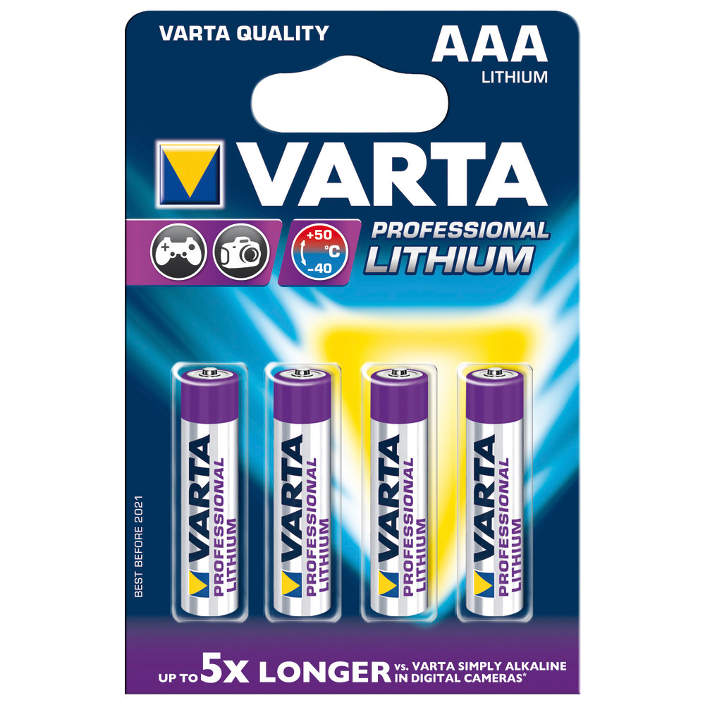 Batterie PROFESSIONAL AAA Micro, 4-er Blister Lithium