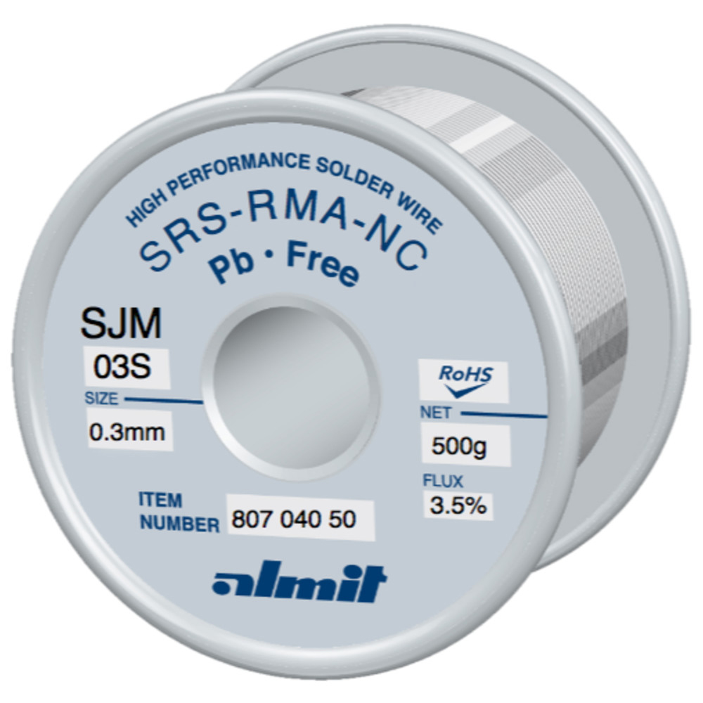 Almit Lötdraht, SRS-RMA-NC-03-S, 0,3 mm, 500 g