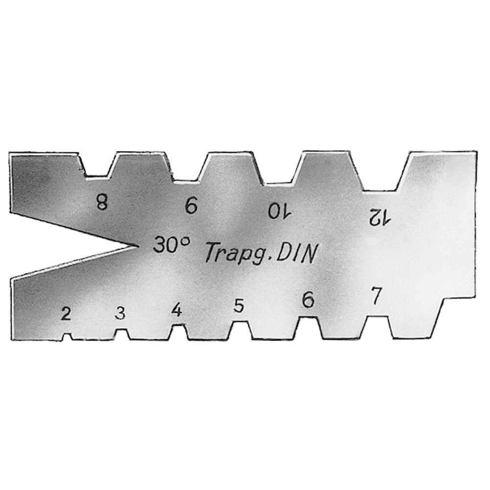 Trapezgewinde-Stahllehre DIN103 Steigung 2-12 mm