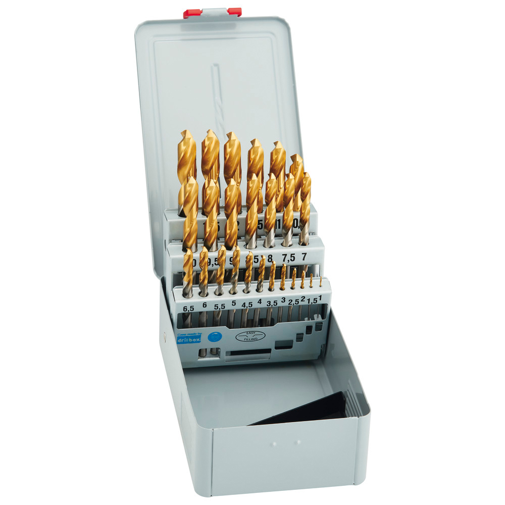 Spiralbohrersatz DIN 338N TiN Tip1-13,0 mm 0,5 mm