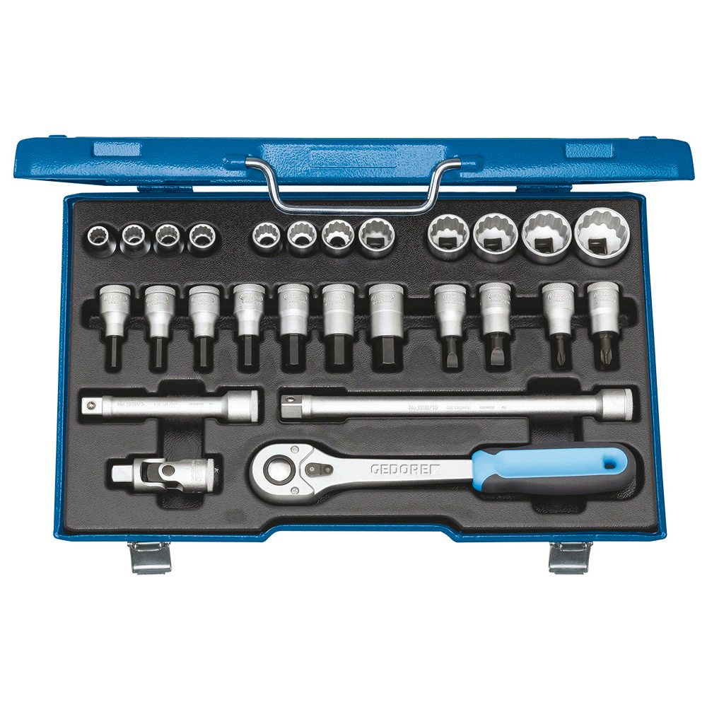 Steckschlüsselgarnitur 1/2" 27-teilig D19 IMU-10