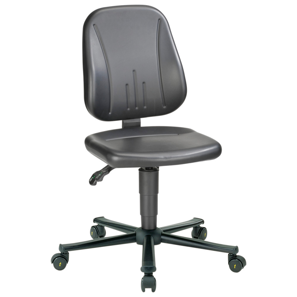 Bimos Arbeitsstuhl Unitec 2 mit Rollen, ESD, schwarz (Kunstleder)