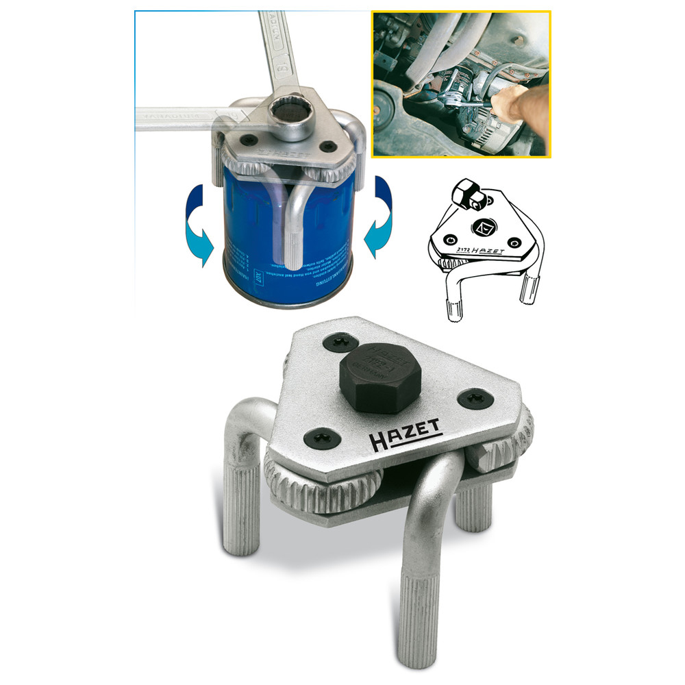 Ölfilter-Schlüssel 2172 - Vierkant hohl 10 mm (3/8 Zoll)