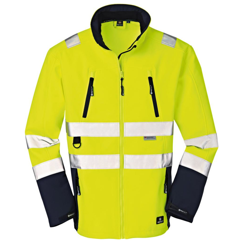 JackePittsburgh, Softshellleuchtgelb/navy, Gr. 2XL