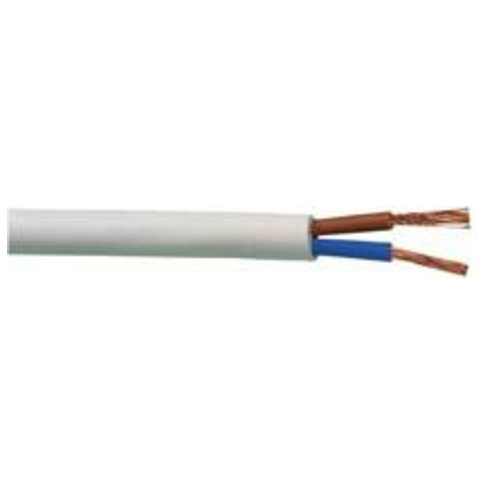 PVC-Schlauchleitung H03VV-F2 x 0,75 mm2, 25m-Ring, ws