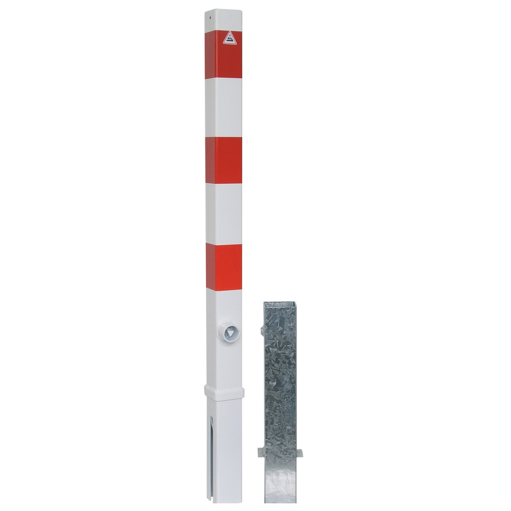 Absperrpfosten Typ 470FB, 70 x 70 mm, herausnehmbar, Dreikantverschluss