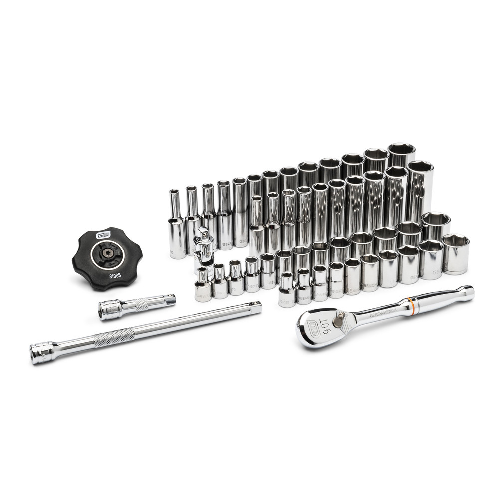 1/4" 6-kant Steckschlüssel Satz, metrisch/SAE, 51-tlg.